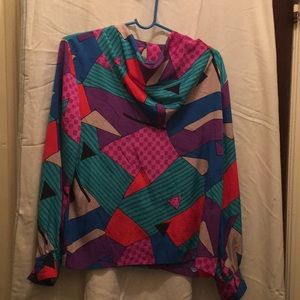 Abstract printed blouse